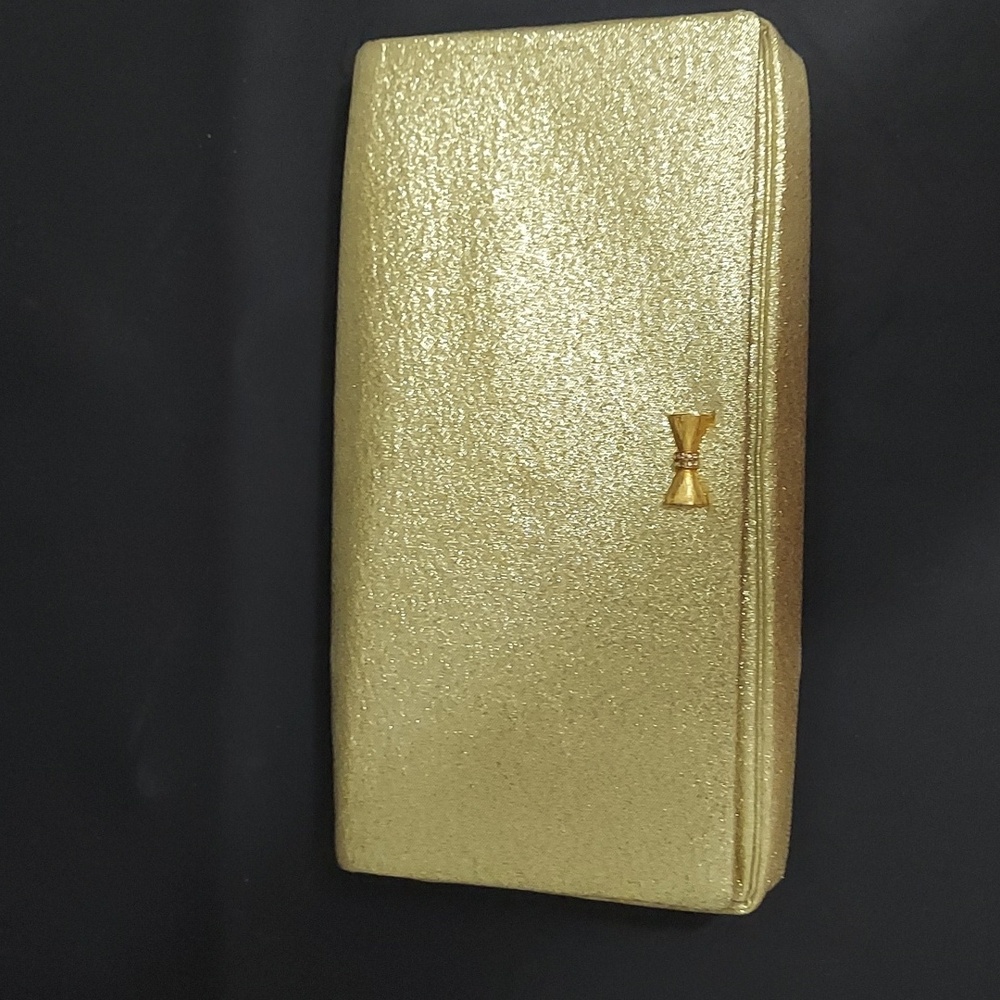 Vintage Gold Metallic-Look Evening Clutch